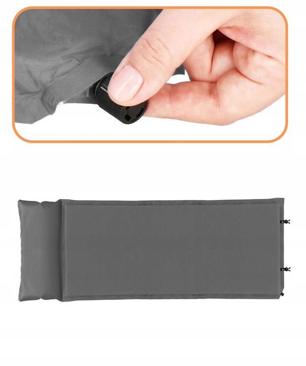 MATA SAMOPOMPUJĄCA KARIMATA 186x53cm Z PODUSZKĄ GRUBA Z POKROWCEM MATERAC