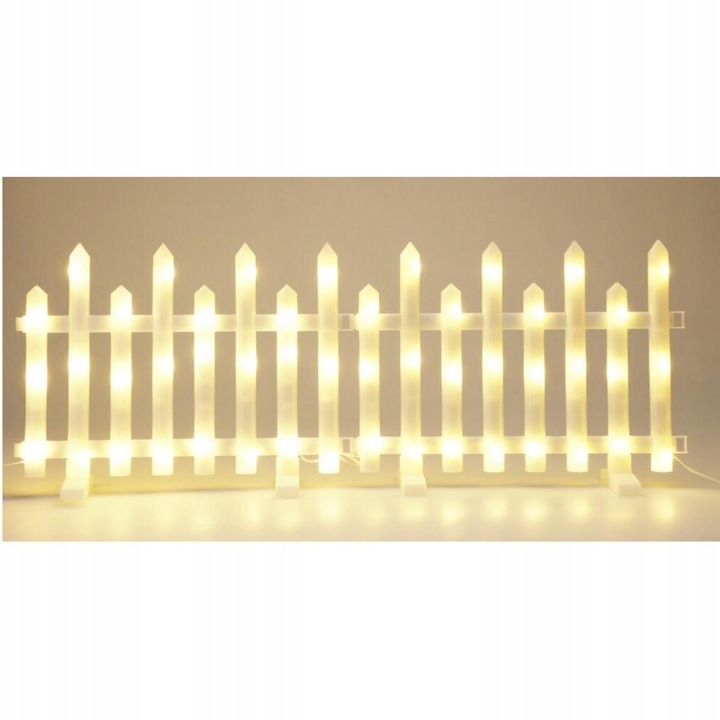 PŁOTEK DEKORACYJNY OZDOBA ŚWIĄTECZNA LED Zestaw 8 szt programator timer