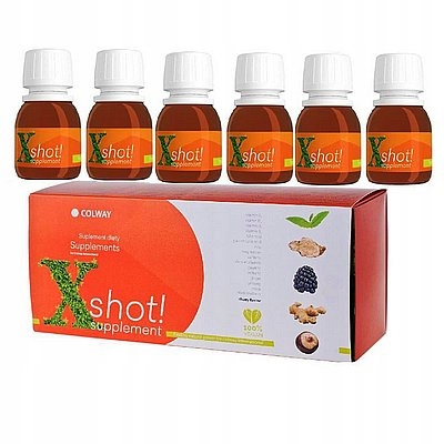 2x Xshot NATURALNY energetyk witaminowy COLWAY 10 x 25 ml