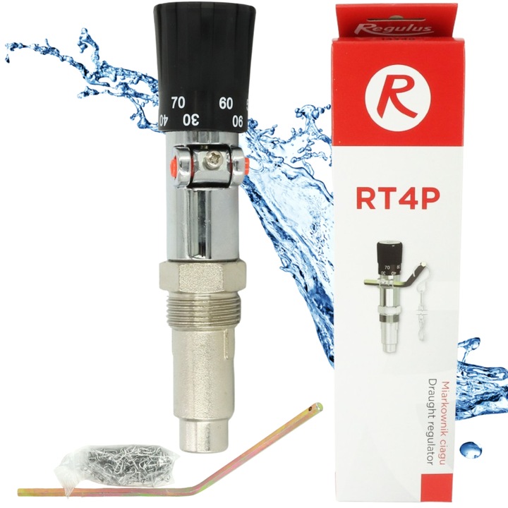 MIARKOWNIK REGULATOR CIĄGU POWIETRZA DO KOTŁA PIECA 3/4" REGULUS RT4P