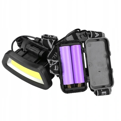 Czołówka 1000Lm akumulator 2400mAh LED COB czołowa latarka lampka lampa