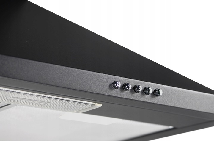 OKAP KUCHENNY KOMINOWY ŚCIENNY 60CM CZARNY LED