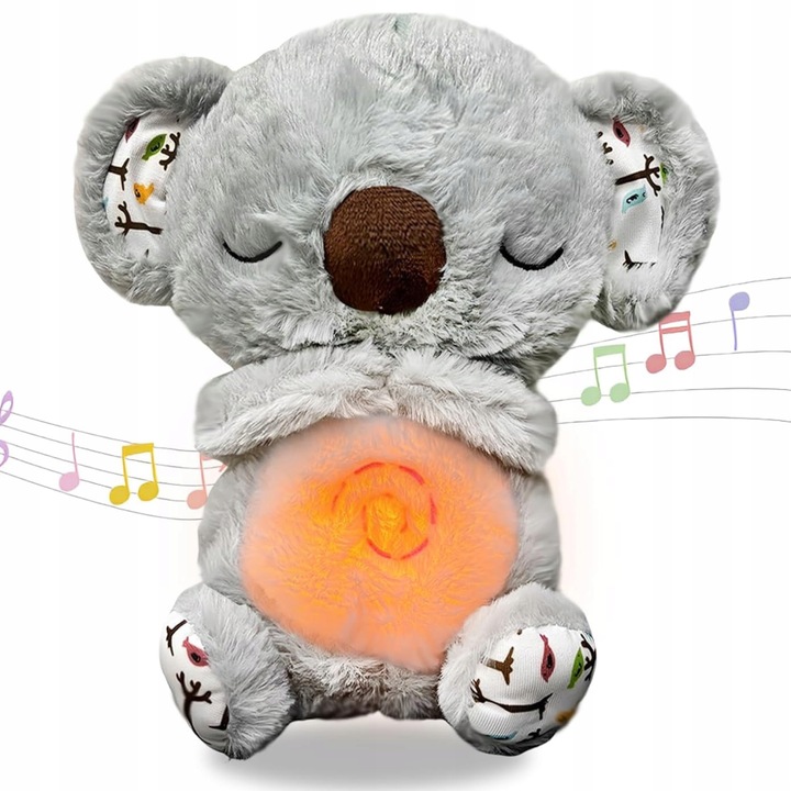 SZUMIĄCY KOALA MIŚ ODDYCHAJĄCA PRZYTULANKA MASKOTKA SZUMIĄCA USPOKAJACZ