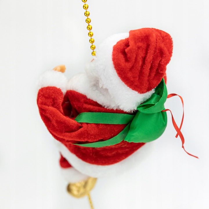 Święty Mikołaj wchodzący po drabinie 100 cm MUZYKA GRA