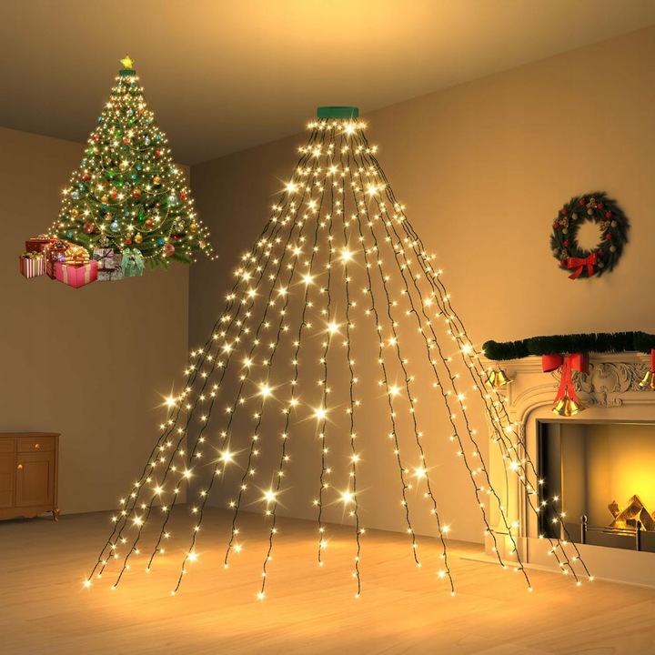 ŚWIATEŁKA CHOINKOWE Z WBUDOWANĄ PAMIĘCIĄ 8 TRYBÓW LEDOWYCH