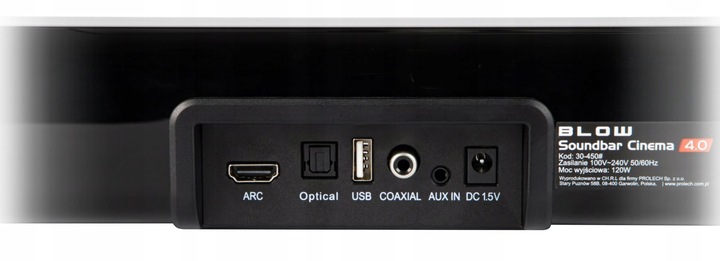 GŁOŚNIK BLUETOOTH SOUNDBAR 120W USB do KOMPUTER PC