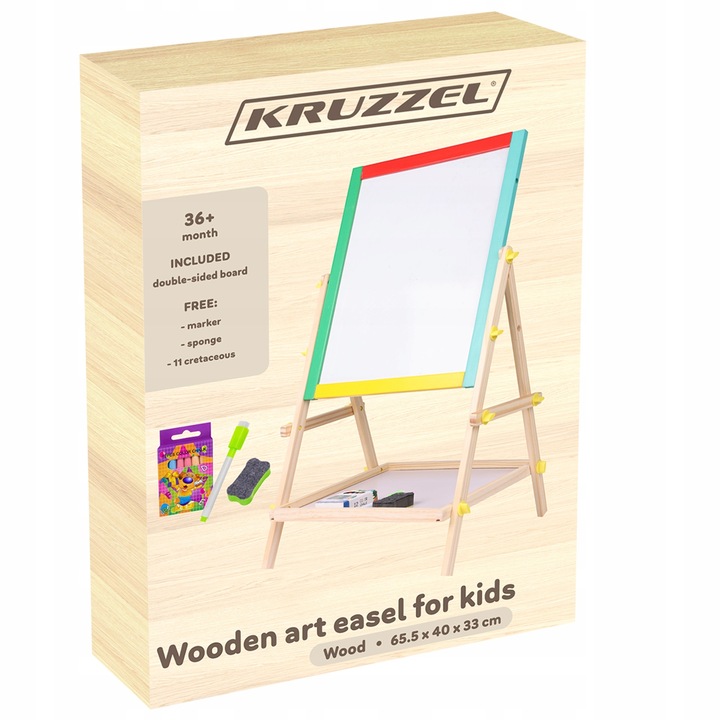 Tablica Magnetyczna Obrotowa Kredowa Dwustronna dla Dzieci Suchościeralna