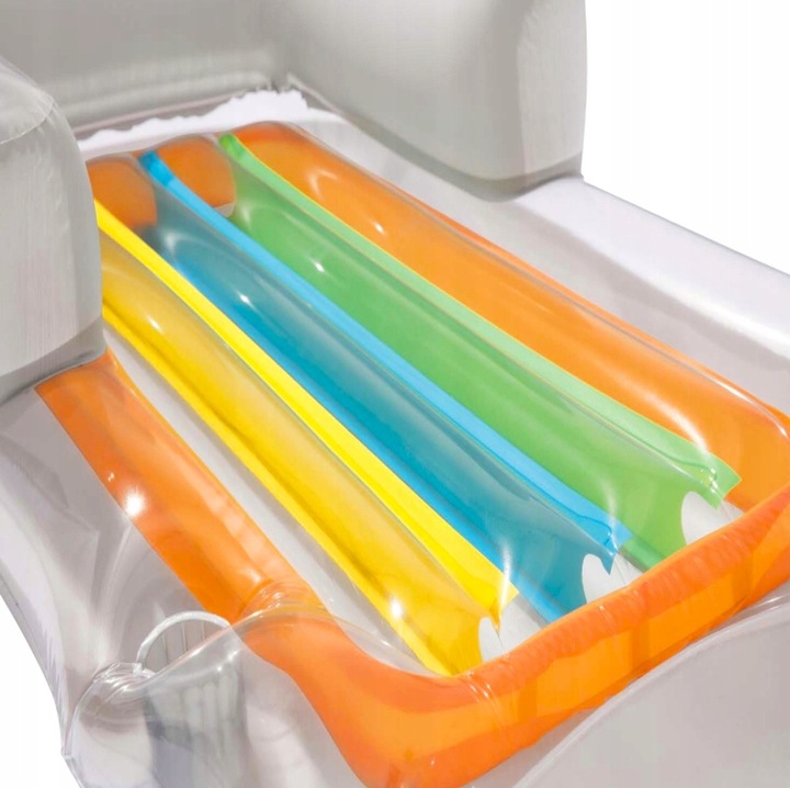 Dmuchany Materac Fotel Leżak 161 x 84cm Bestway srebrny z Uchwytem na napój