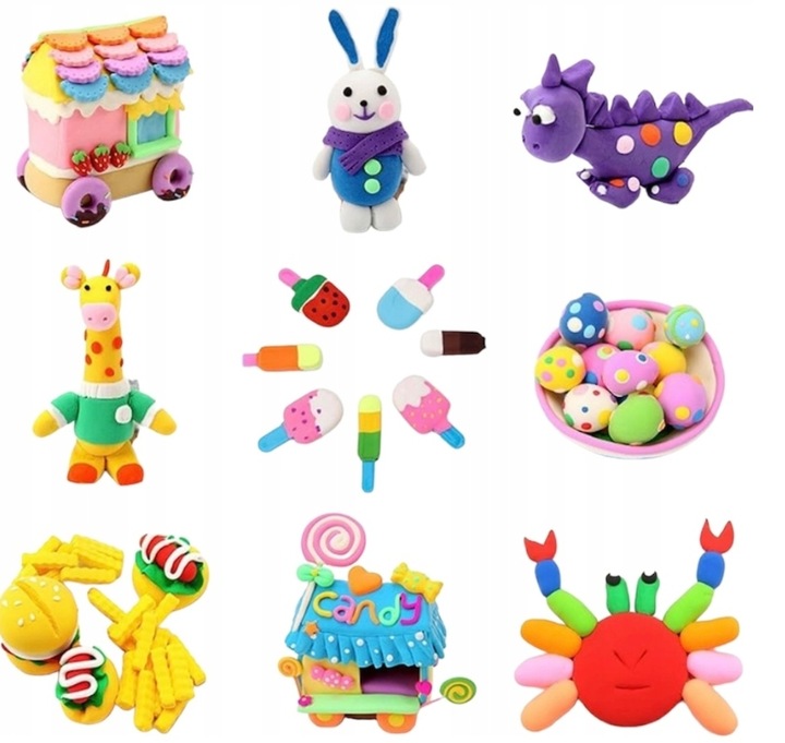 108 sztuk - MASA PLASTYCZNA MAGIC PIANKOLINA Miękka 36 KOLORÓW