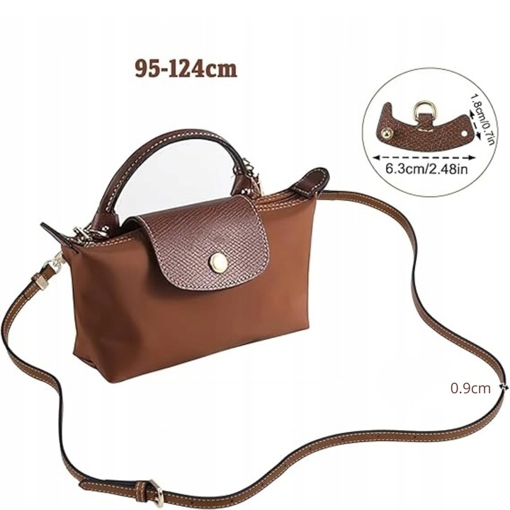 PASEK DO TOREBKI WĄSKI SKÓRZANY REGULOWANY DZIURKOWANY NA RAMIĘ UNIWERSALNY