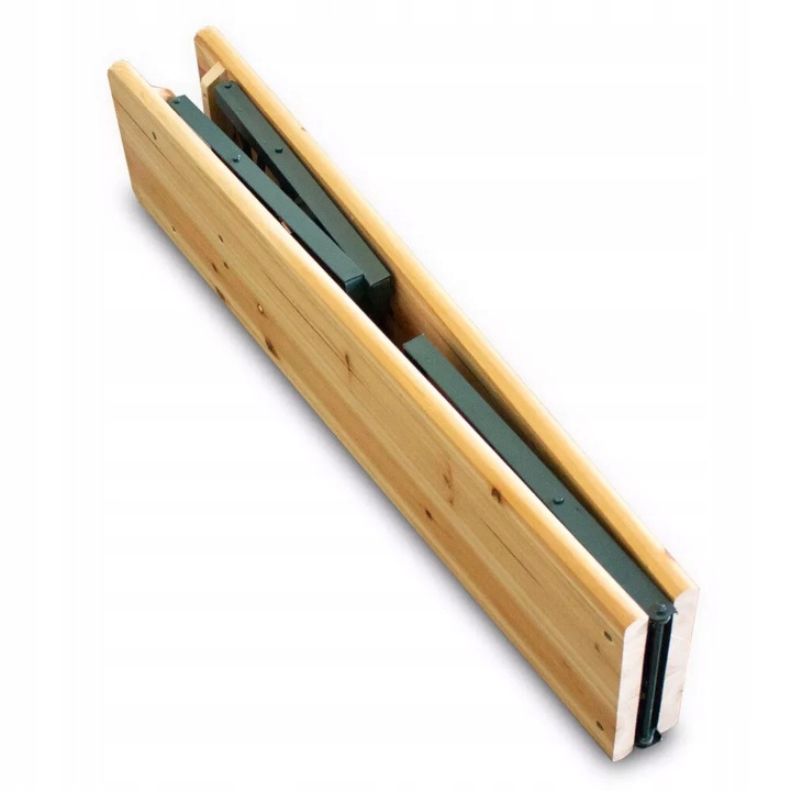 zestaw biesiadny 220cm drewniany skladany stol i ławki Komplet Piwny Barowy