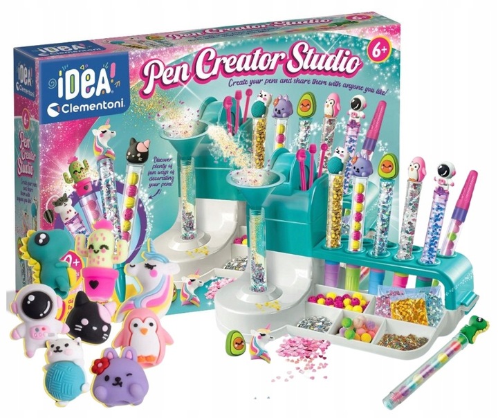 FABRYKA DŁUGOPISÓW Clementoni Zestaw Kreatywny z Akcesoriami Dekoracjami