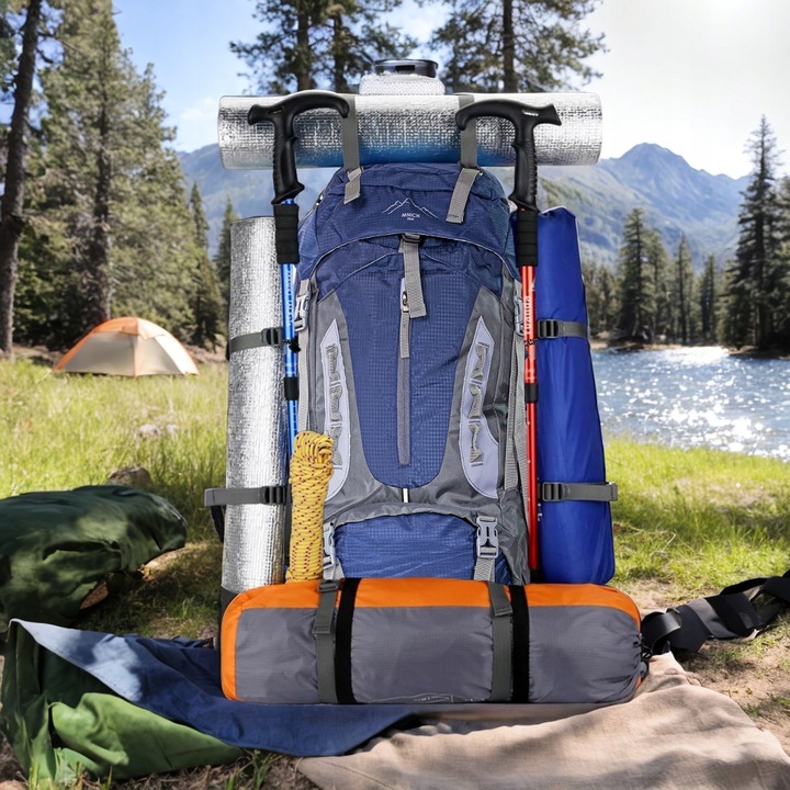 PLECAK TURYSTYCZNY TREKKINGOWY GÓRSKI MOCNY PODRÓŻNY W GÓRY POJEMNY 70l