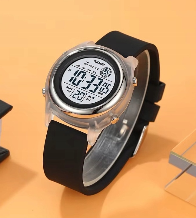 Zegarek damski elektroniczny pasek czytelna tarcza wiele funkcji