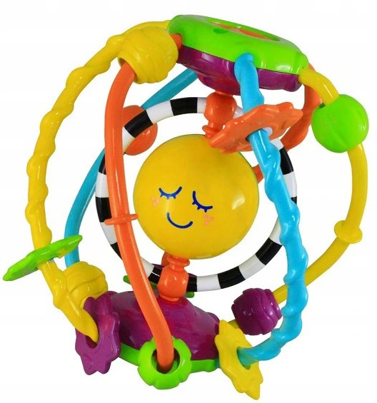 Dumel KULA SENSORYCZNA PRZESUWANE ELEMENTY grzechotka ruchome koraliki 6m+