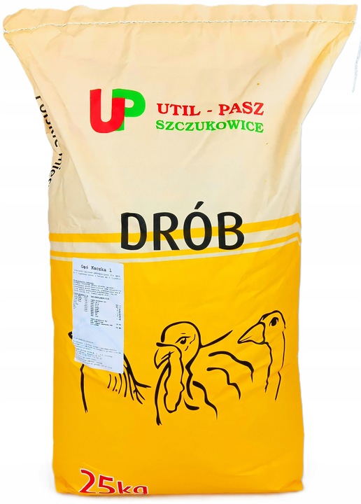 PASZA DLA KACZEK 25KG PASZA KARMA DLA KACZEK I GESI 1 DROB WITAMINY