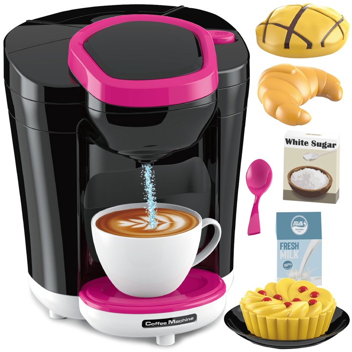 Ekspres Do Kawy Zabawkowy Dla Dzieci Zestaw AGD Akcesoria Zabawka Prezent