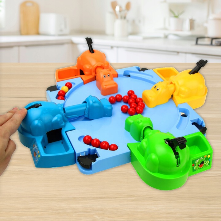 GRA ZRĘCZNOŚCIOWA DLA 4 OSÓB GŁODNE HIPCIE HIPOPOTAM DLA DZIECI RODZINNA