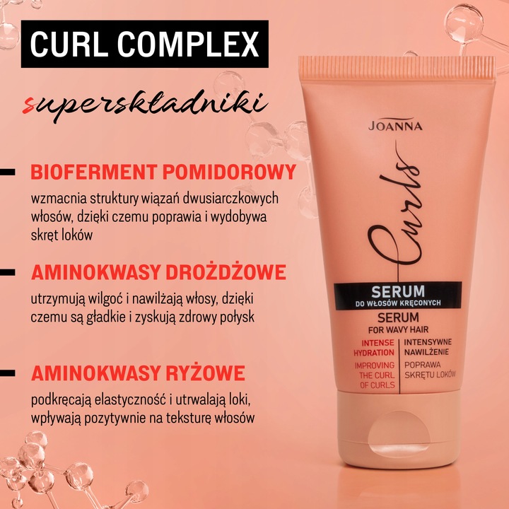 Zestaw 3x Joanna Curls do pielęgnacji włosów kręconych