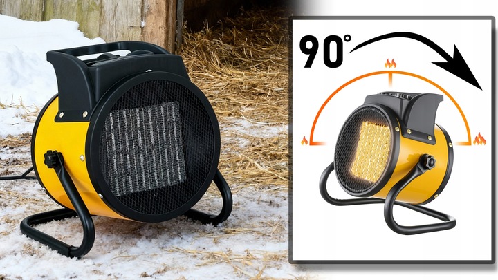 Termowentylator nagrzewnica elektryczna ceramiczna farelka cichy grzejnik