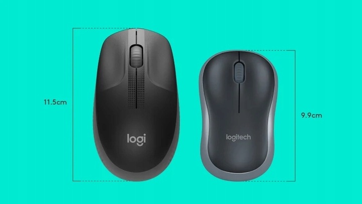Myszka bezprzewodowa LOGITECH M190 jasno szara DUŻA mysz