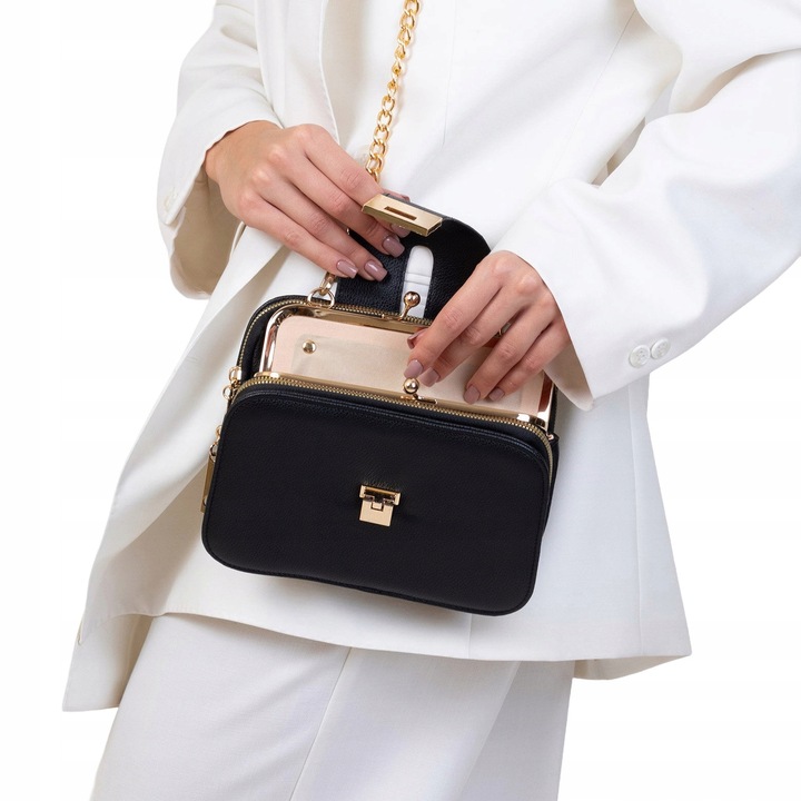 Alessio TOREBKA Damska KUFEREK Pojemna PORTFEL KOPERTÓWKA 2W1