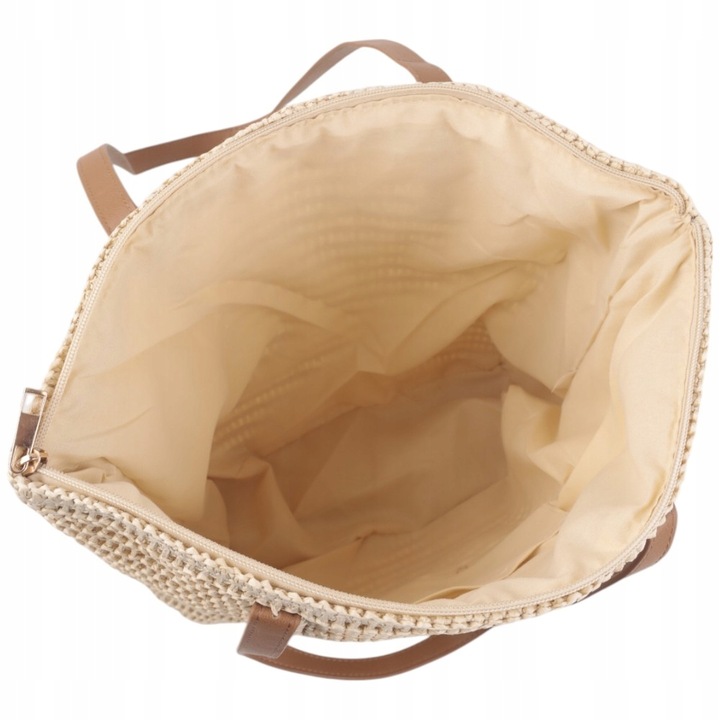 Torebka damska shopper na ramię słomiana lato shopperki pojemne torebki