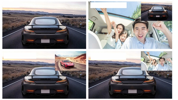 WideoRejestrator 3 Kamery z Kamerą cofania G-sensor Wstrząsy menu PL