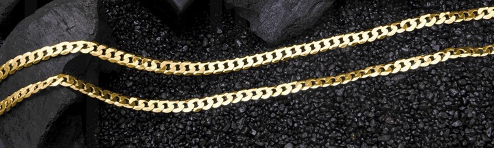 ZŁOTY ŁAŃCUSZEK MĘSKI PANCERKA 4g PEŁNY KUTY MOCNY ŁAŃCUCH 50 cm SREBRO 925