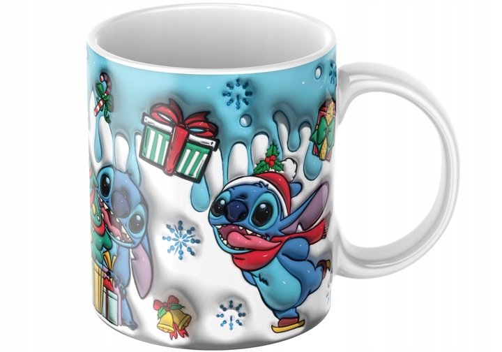 Świąteczny Kubek 3D Disney, Stitch - Idealny Na Prezent - Urodziny - NOWOŚĆ