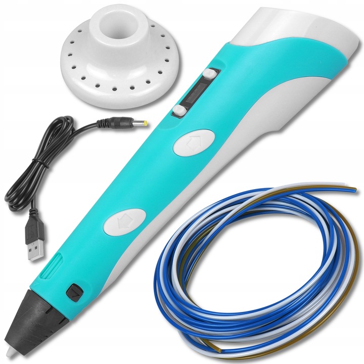 ZESTAW MAGICZNY DŁUGOPIS DRUKARKA 3D PEN KOLOROWE WKŁADY TABLET GRAFICZNY