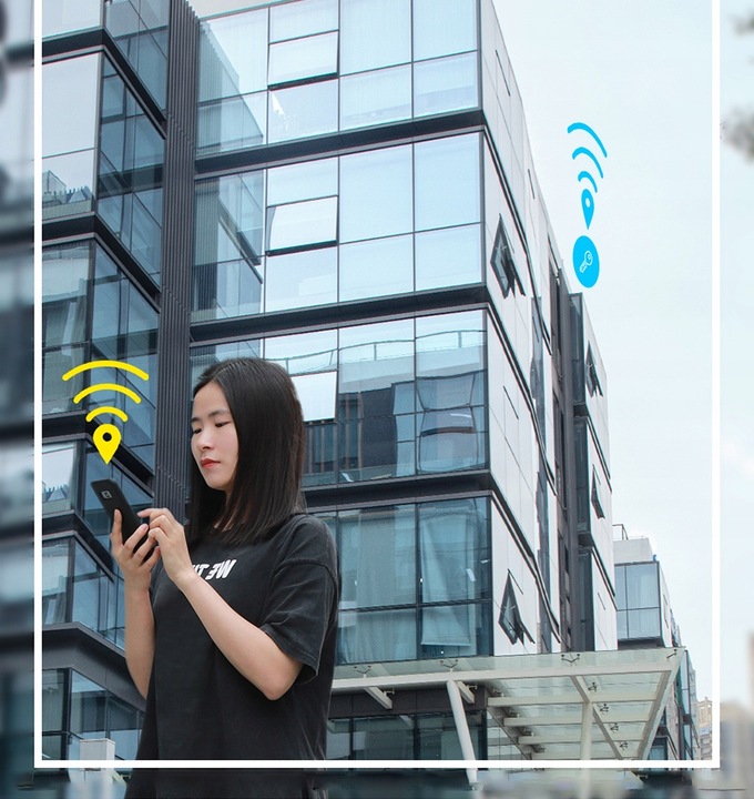 BASEUS MINI LOKALIZATOR BRELOK ZAWIESZKA BLUETOOTH Z SMYCZĄ ALARM DO KLUCZY