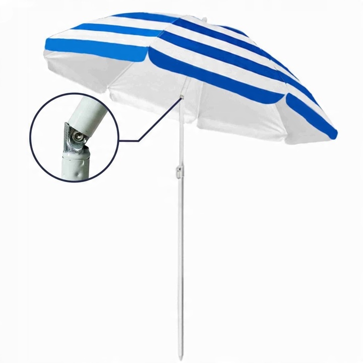 Parasol Plażowy Ogrodowy Łamany Filtr UV 50 + Pokrowiec Captain Mike