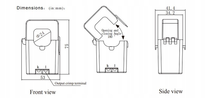 SCT024TS-200A/5A 0.5% przekładnik prądowy