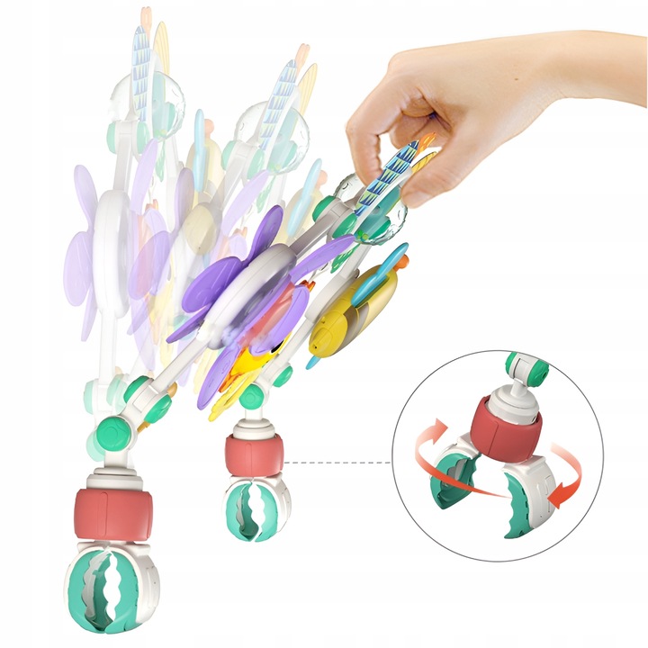 PAŁĄK ŁUK ZAWIESZKA SENSORYCZNA GRZECHOTKA ŁÓŻECZKA WÓZKA FOTELIKA GRYZAKI