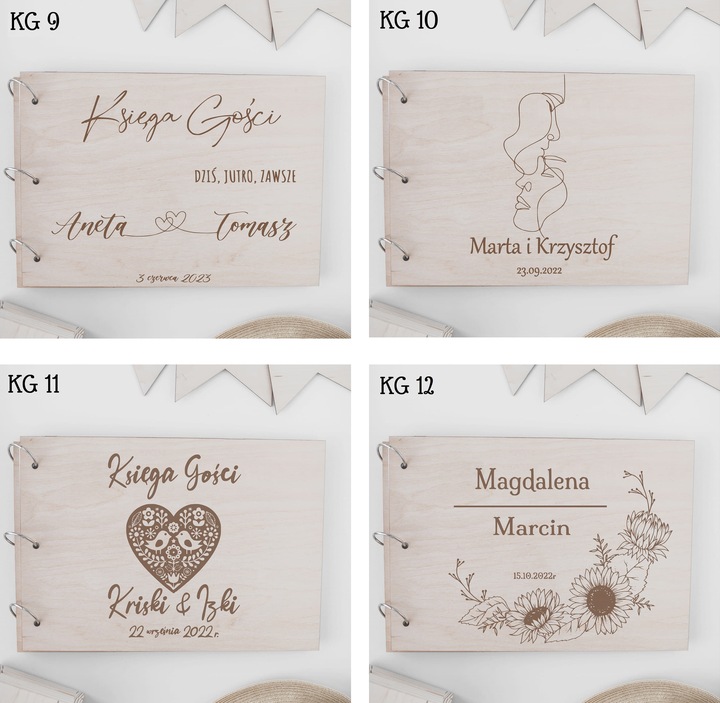 DREWNIANY ALBUM NA ZDJĘCIA PERSONALIZOWANY GRAWER