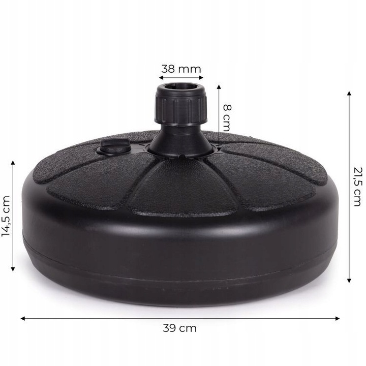 PODSTAWA PARASOLA OBCIĄŻENIE NAPEŁNIANE WODĄ 13L CIEŻKI I WYTRZYMAŁY