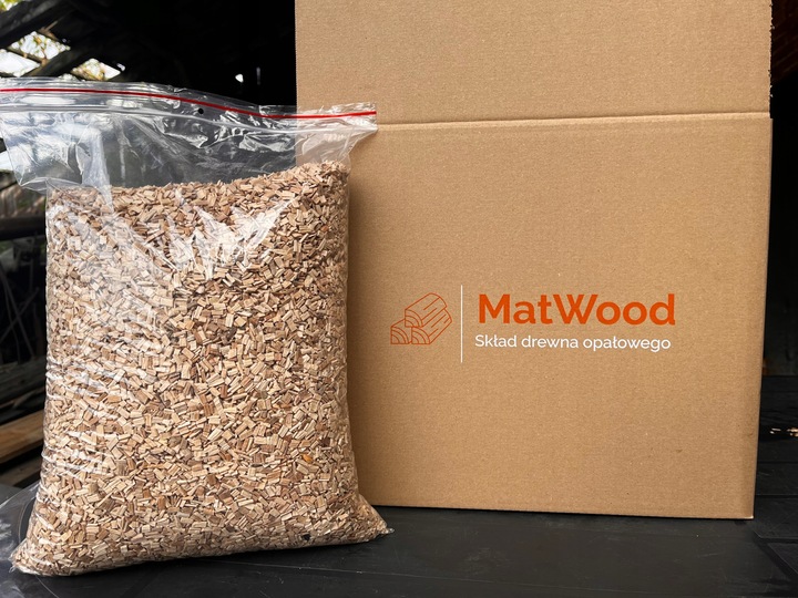 ZRĘBKI OWOCOWE DO WĘDZENIA CZEREŚNIA KL10 DUŻY WOREK 10KG DREWNO SUCHE