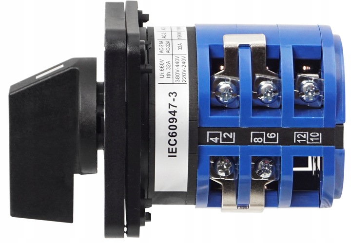 ŁĄCZNIK KRZYWKOWY L-0-P 32A 3P LEWO PRAWO TABLICOWY 3F IP65