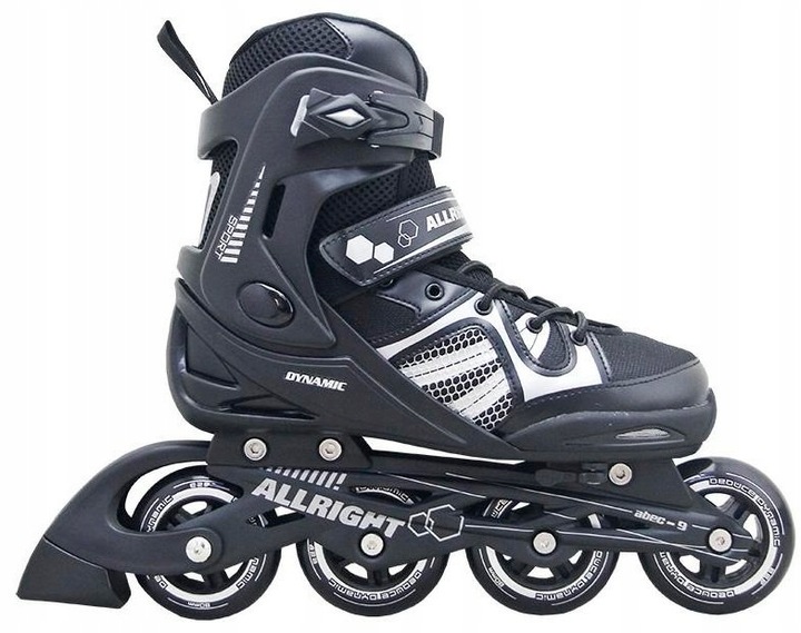 ŁYŻWOROLKI REGULOWANE ROLKI ALLRIGHT DYNAMIC ABEC-9 KOŁA 80mm ROZMIAR 40-43