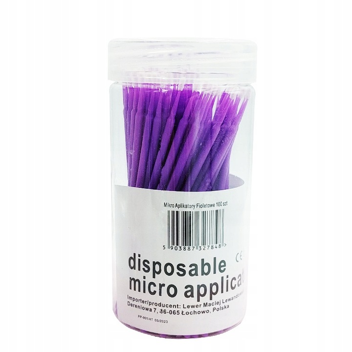 Aplikatory Mikroszczoteczki do Rzęs 1,5mm 100szt