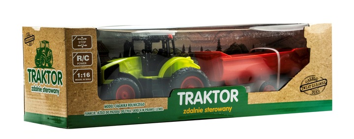 ZDALNIE STEROWANY TRAKTOR Z WYWROTKĄ ZABAWKA DLA DZIECI PREZENT AKUMULATOR