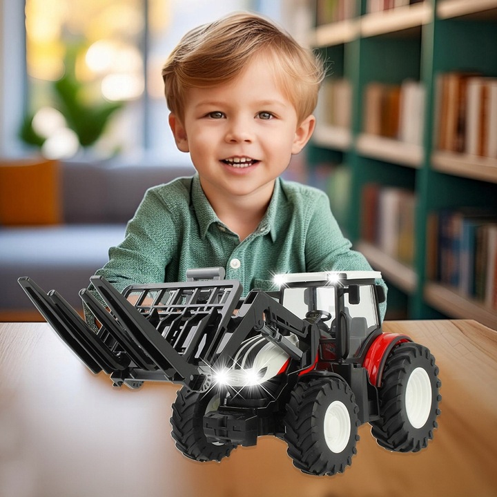 OGROMNY TRAKTOR ZDALNIE STEROWANY RC CIĄGNIK NA PILOT FARMA OŚWIETLENIE