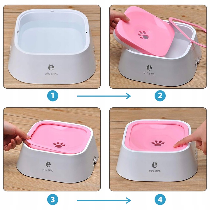 MISKA NIECHLAPIĄCA ELSPET DLA PSA 1,5L PRZENOŚNA, ANTYPOŚLIZGOWA