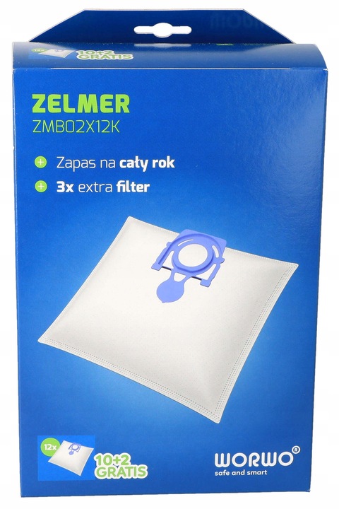 12x WORKI do odkurzacza ZELMER ODYSSEY FILTR HEPA