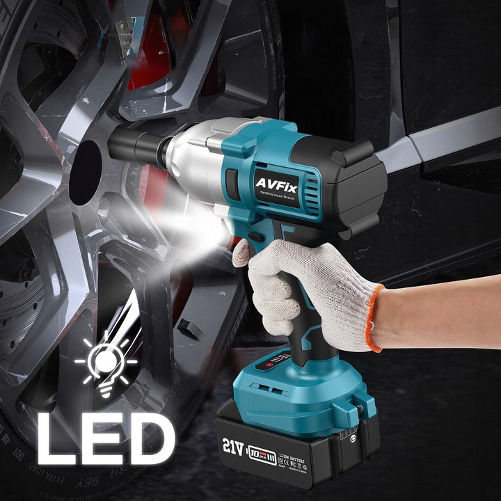 Klucz Udarowy Akumulatorowy do KÓŁ 21V 1/2'' AKU 4.0Ah