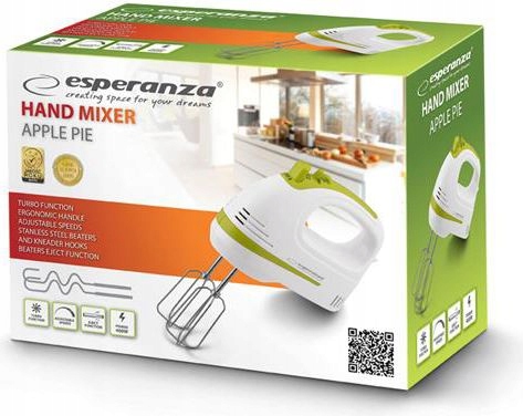 MIKSER RĘCZNY ROBOT KUCHENNY 400W 4 KOŃCÓWKI TURBO