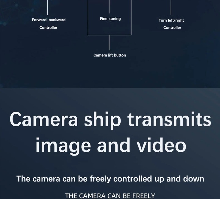 Zdalnie sterowana łódź RC Łódź z podwodną kamerą Led Lights Prezenty Basen