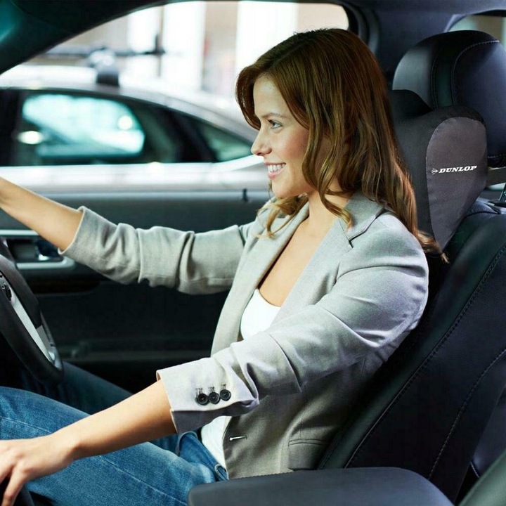 PODUSZKA PODRÓŻNA ZAGŁÓWEK Podróżny DO SAMOCHODU Pianka Pamięciowa DUNLOP