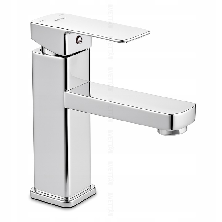 Bateria stojąca VETTÄ umywalkowa kran do umywalki zlewu chromowa niska